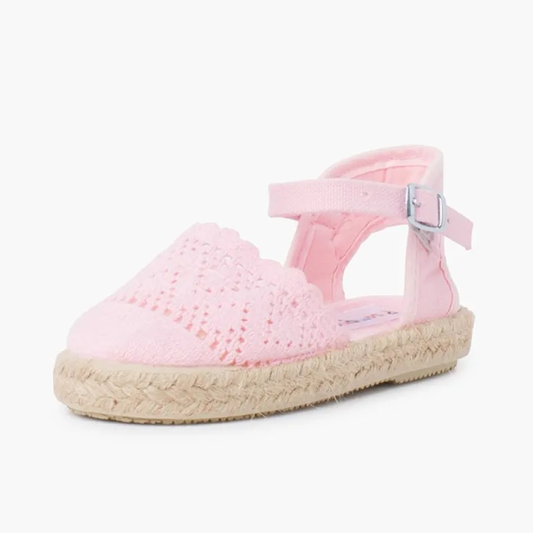Menina Pisamonas Alpargata Croche Para Meninas Com Fivela