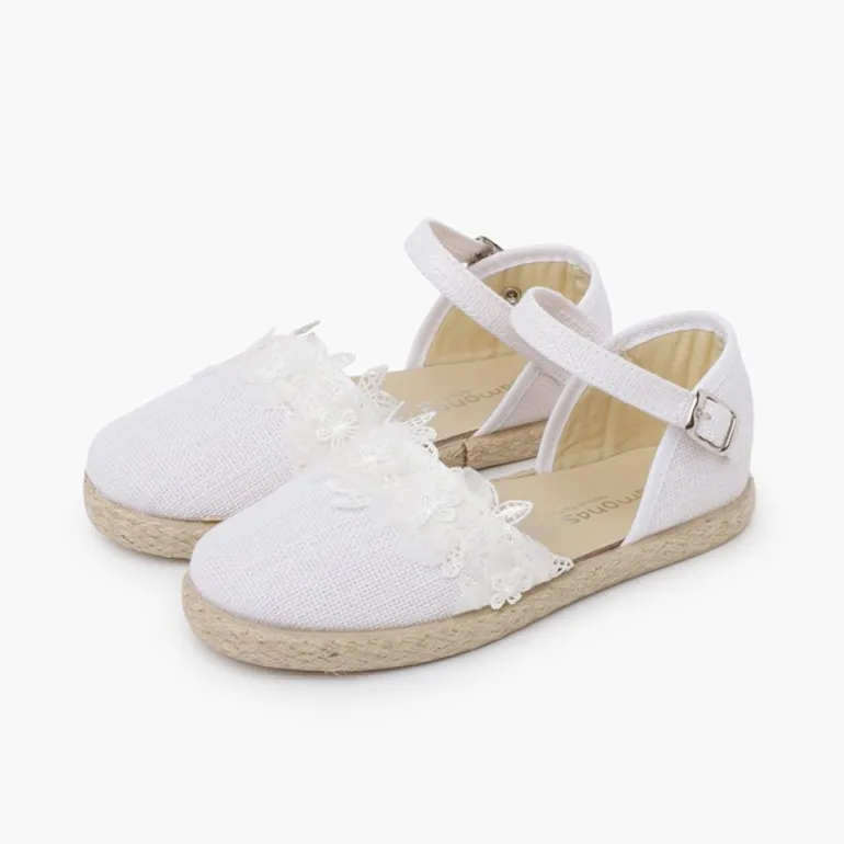 Menina Pisamonas Alpercatas Renda Cerimónia