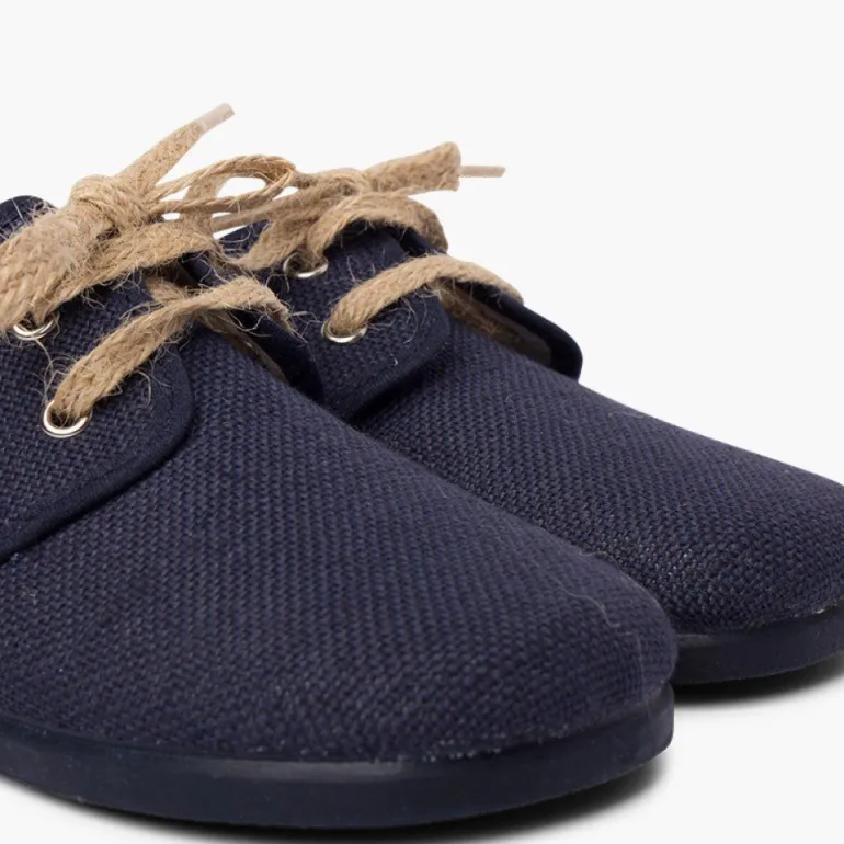 Menino Pisamonas Blucher Lona Fecho Atacadores Rusticos