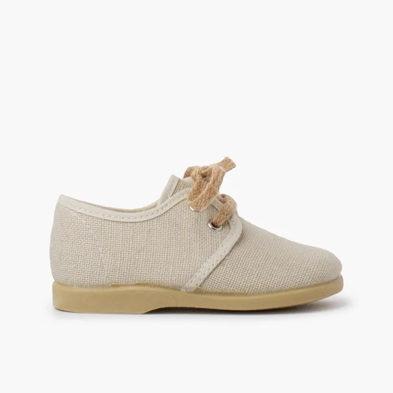 Menino Pisamonas Blucher Lona Fecho Atacadores Rusticos