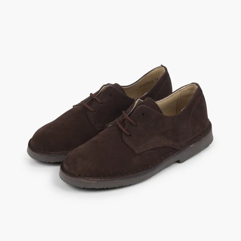 Menino Pisamonas Bluchers Camurca Lisos Sapatos De Festa Menino