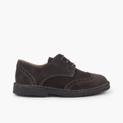 Menino Pisamonas Bluchers Camurca Picotados Para Festa Menino