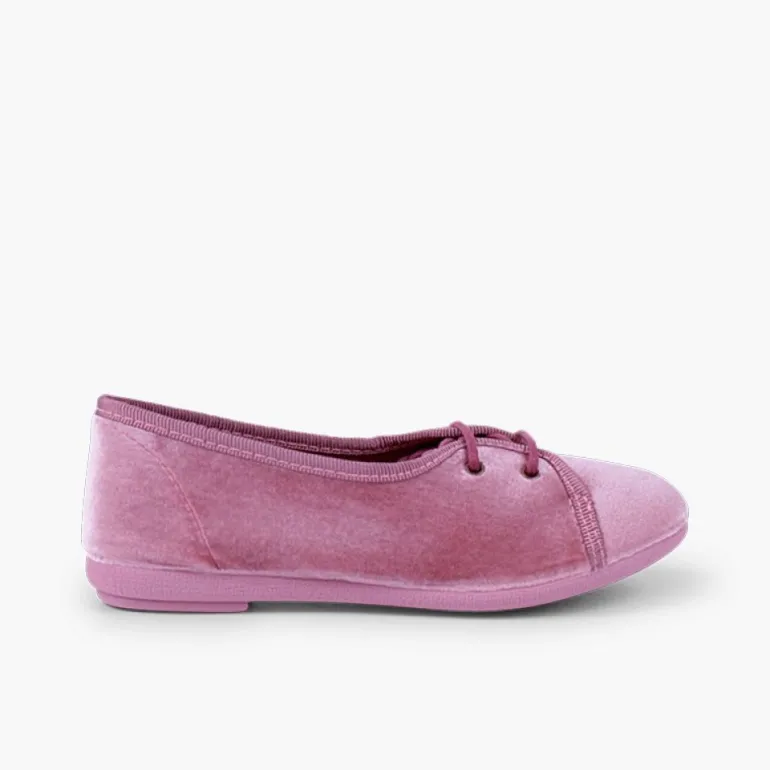 Menina Pisamonas Bluchers Menina Veludo Decotados