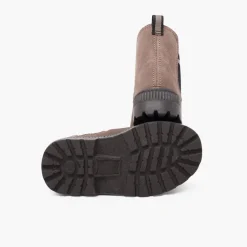 Menina Pisamonas Bota Camurca Elastico Lateral Meia Riscas