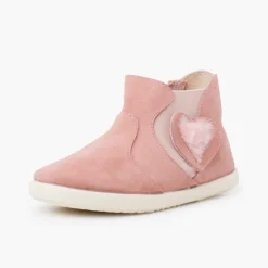 Menina Pisamonas Bota Elastico Lateral Coracao Pelinho