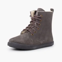 Menino Pisamonas Bota Pelo Atacadores Fecho-Eclair Lateral