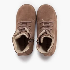 Menino Pisamonas Bota Pelo Atacadores Fecho-Eclair Lateral