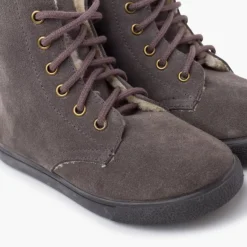 Menino Pisamonas Bota Pelo Atacadores Fecho-Eclair Lateral