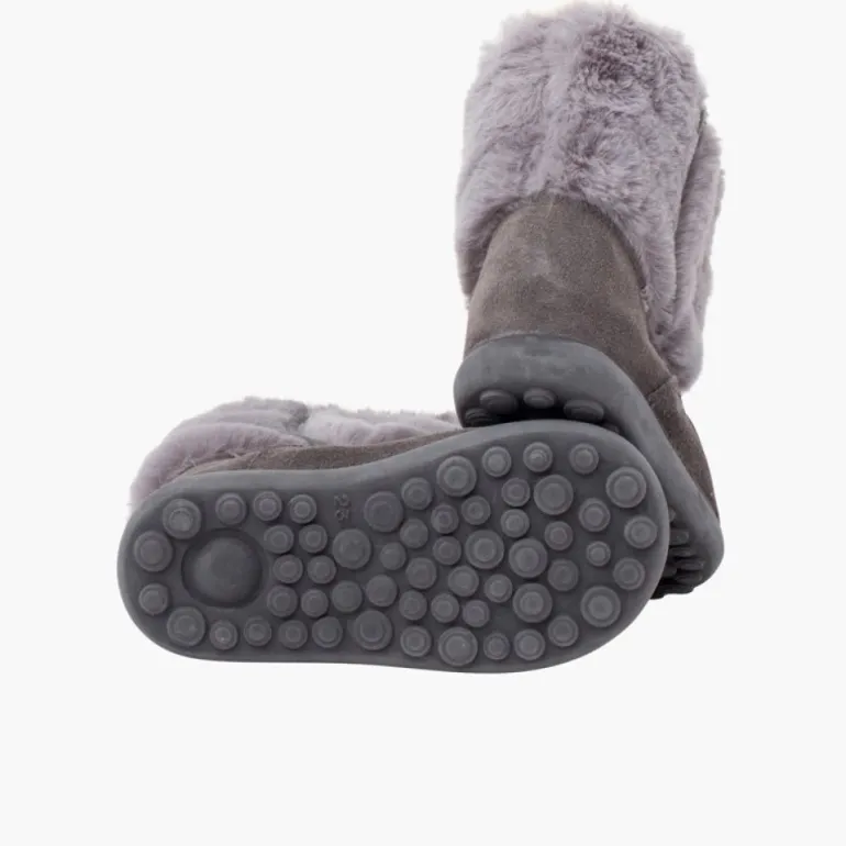 Menino Pisamonas Bota Pelo Suave Duplo Fecho Aderente