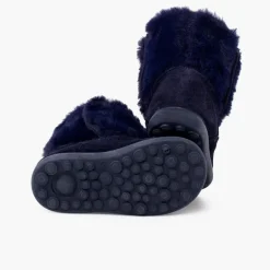 Menino Pisamonas Bota Pelo Suave Duplo Fecho Aderente