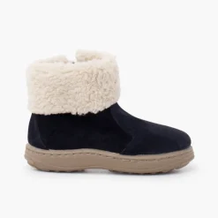 Menino Pisamonas Bota Sola Sport Fecho-Eclair E Pelo