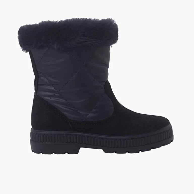 Menina Pisamonas Botas Acolchoadas Rebordo Pelinho