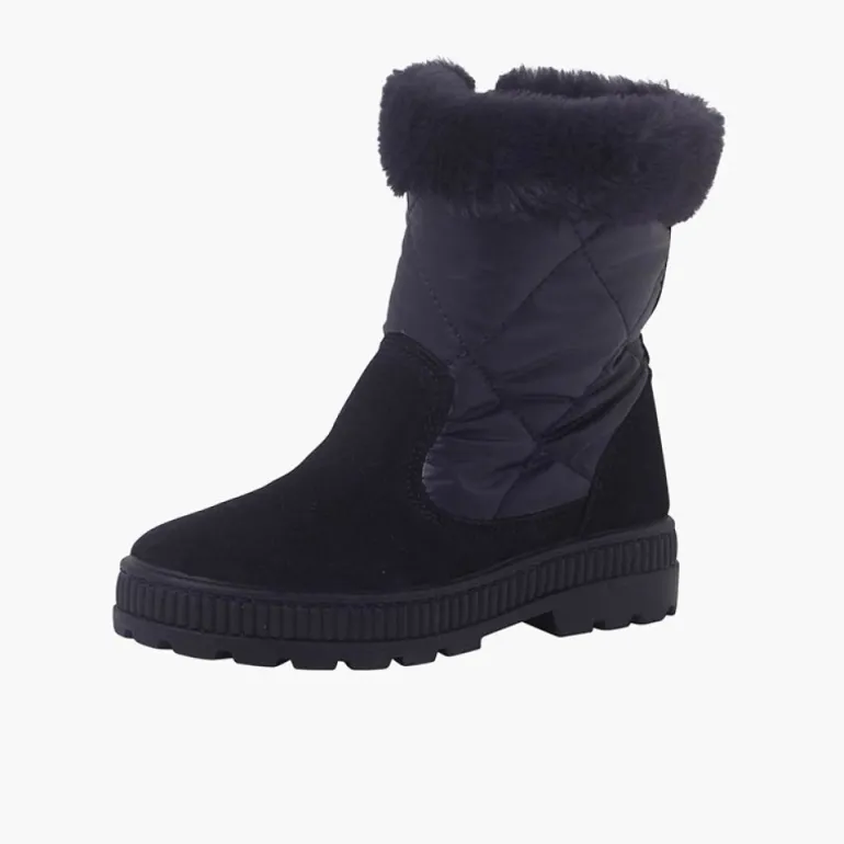 Menina Pisamonas Botas Acolchoadas Rebordo Pelinho