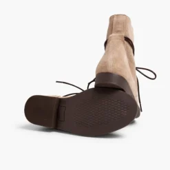Menina Pisamonas Botas Camurca Atacadores Encerados