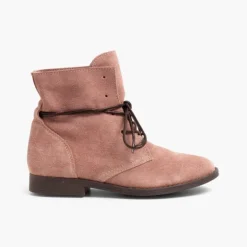 Menina Pisamonas Botas Camurca Atacadores Encerados