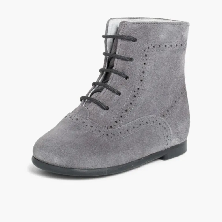 Menino Pisamonas Botas Camurca Atacadores