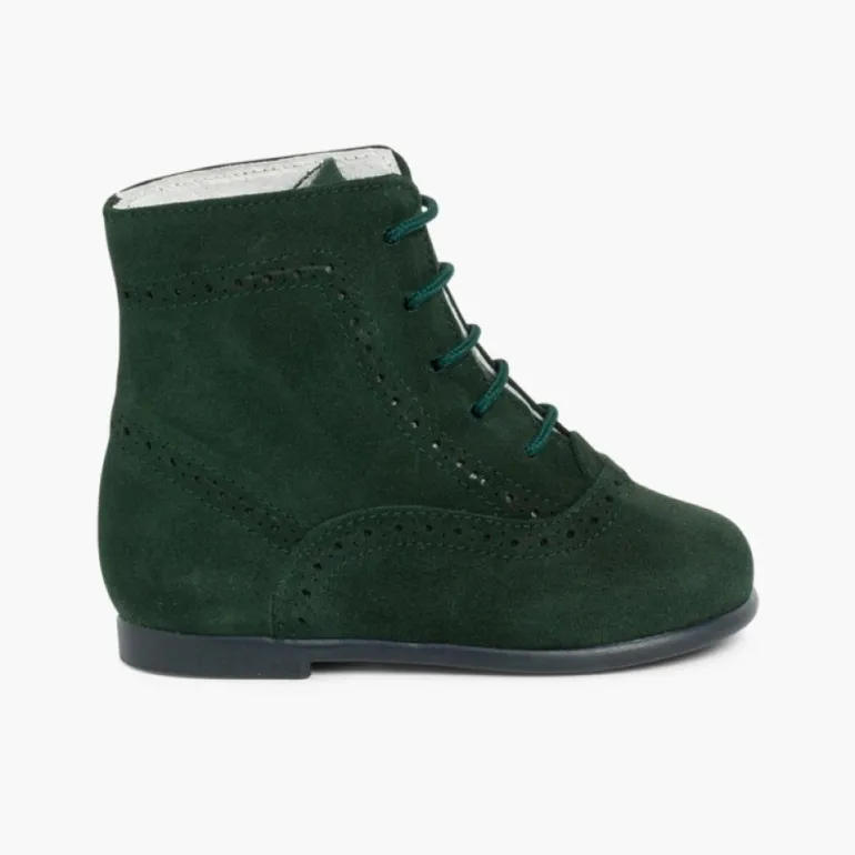 Menino Pisamonas Botas Camurca Atacadores