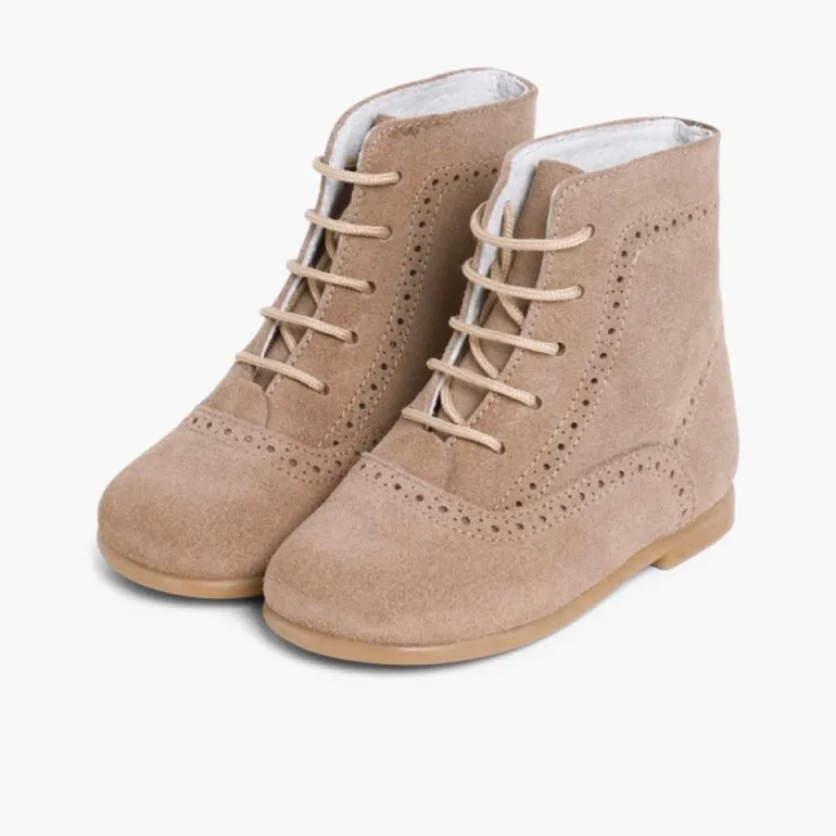 Menino Pisamonas Botas Camurca Atacadores