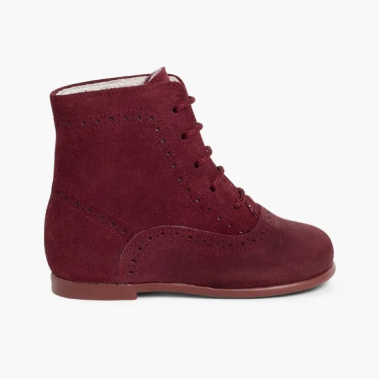 Menino Pisamonas Botas Camurca Atacadores