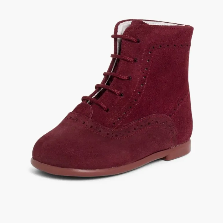 Menino Pisamonas Botas Camurca Atacadores