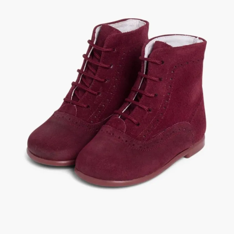 Menino Pisamonas Botas Camurca Atacadores