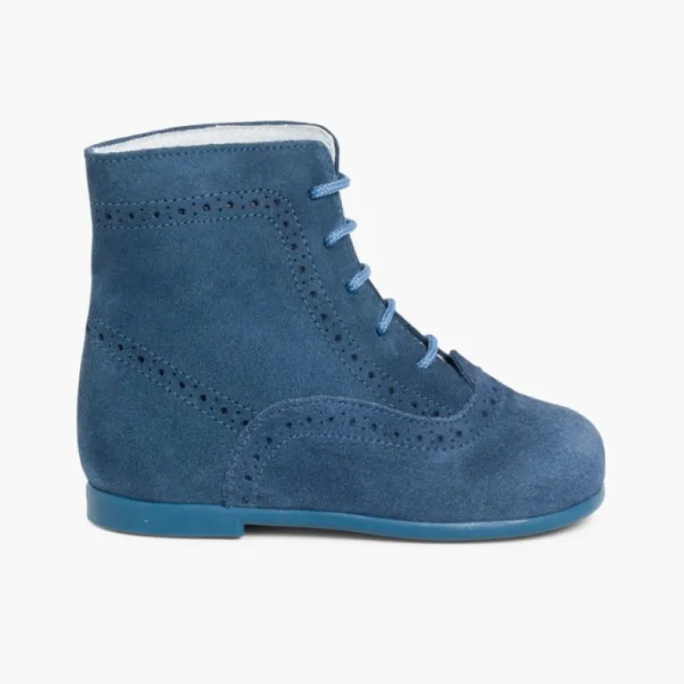 Menino Pisamonas Botas Camurca Atacadores