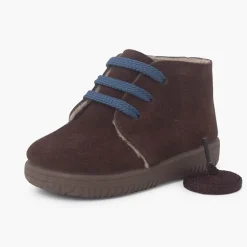 Menina Pisamonas Botas Camurca Criancas Atacadores Intercambiaveis