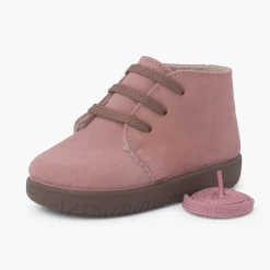 Menina Pisamonas Botas Camurca Criancas Atacadores Intercambiaveis