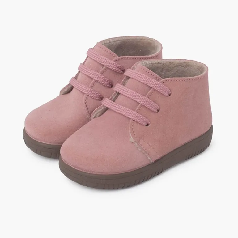Menina Pisamonas Botas Camurca Criancas Atacadores Intercambiaveis