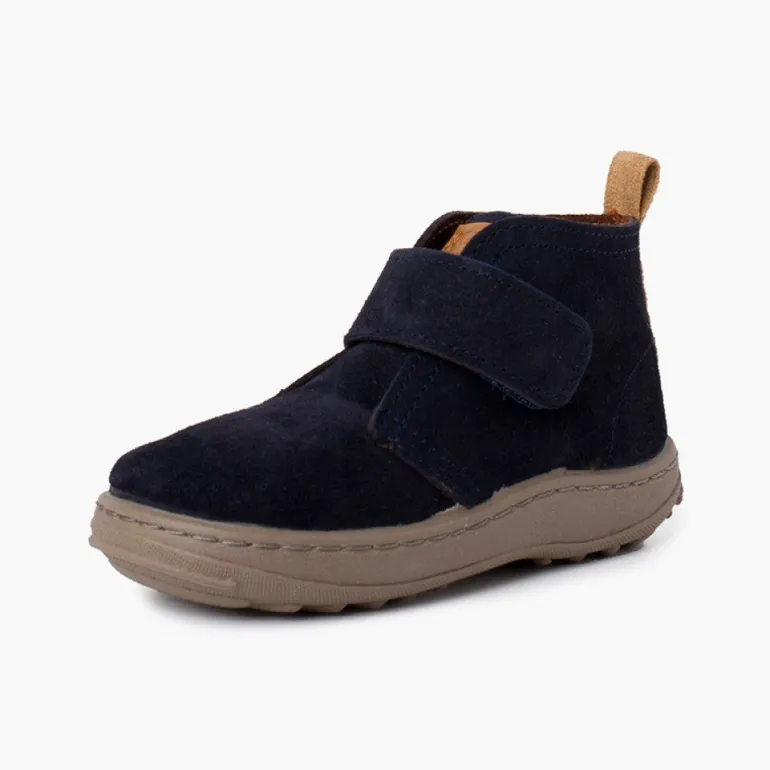 Menino Pisamonas Botas Camurca Criancas Sola Sport Tira Aderente