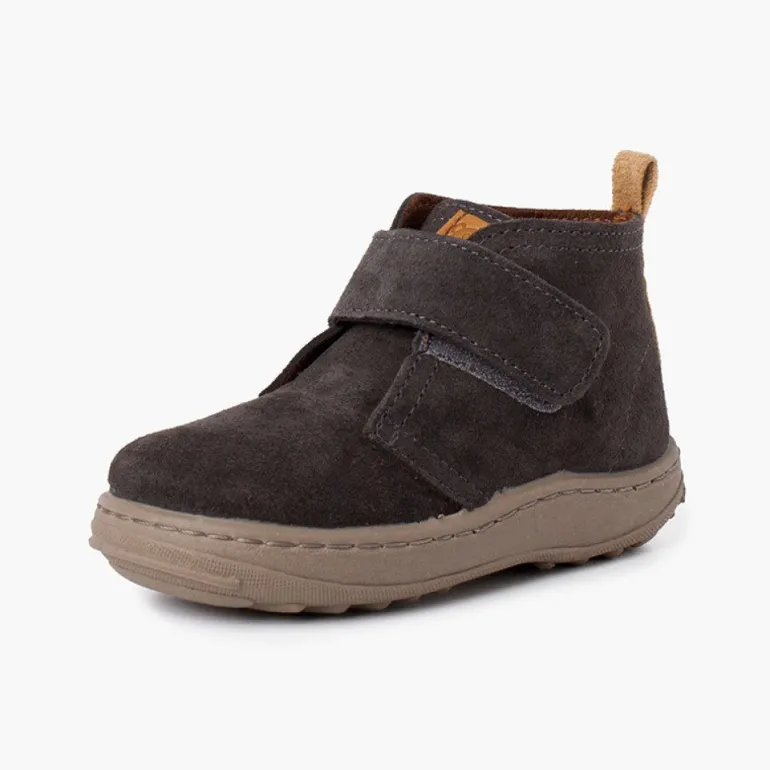 Menino Pisamonas Botas Camurca Criancas Sola Sport Tira Aderente