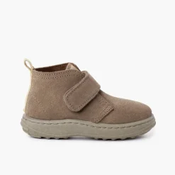 Menino Pisamonas Botas Camurca Criancas Sola Sport Tira Aderente