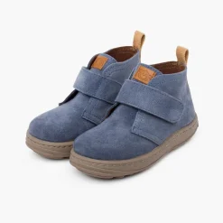 Menino Pisamonas Botas Camurca Criancas Sola Sport Tira Aderente