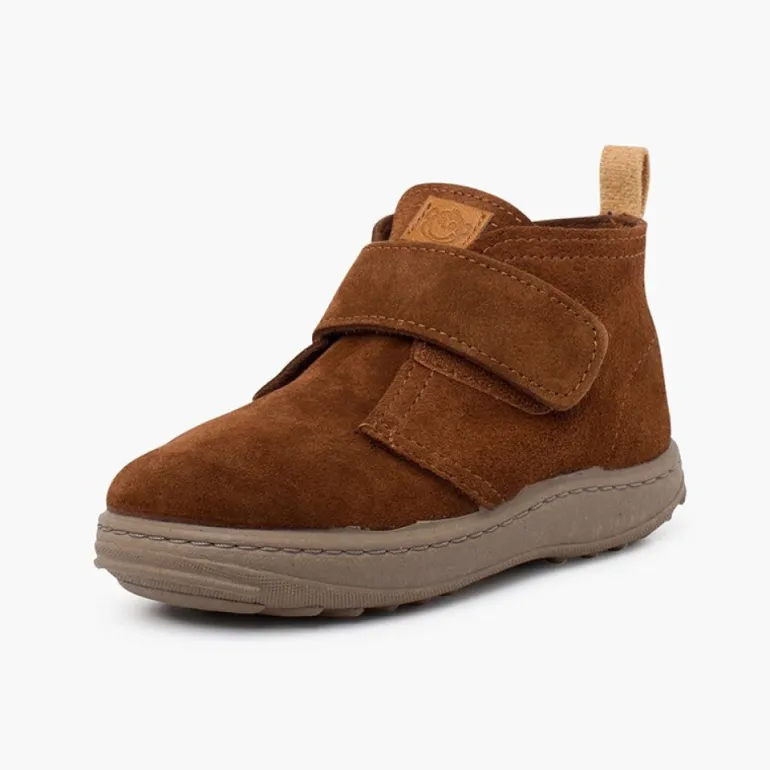 Menino Pisamonas Botas Camurca Criancas Sola Sport Tira Aderente