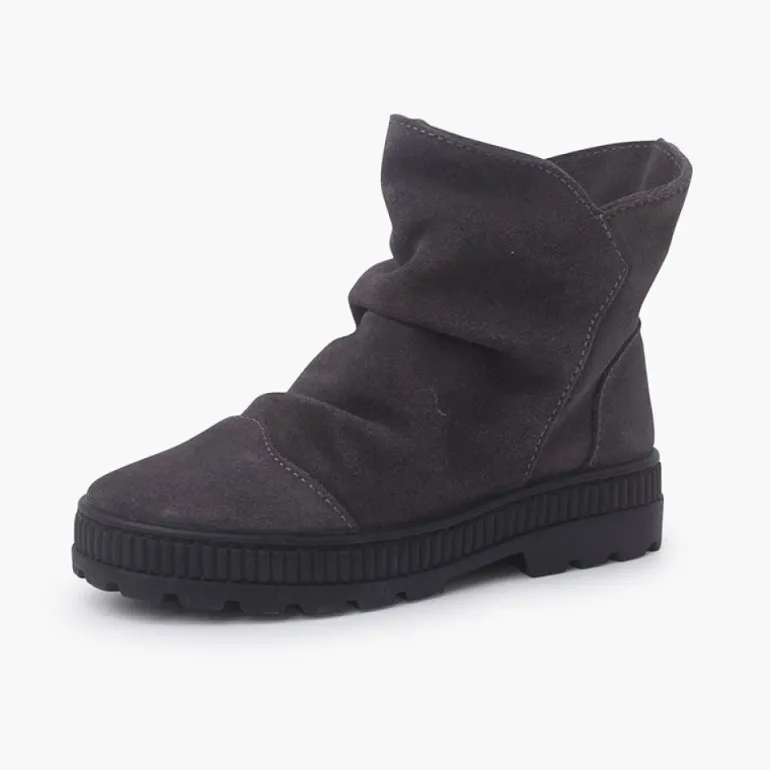 Menina Pisamonas Botas Camurca Efeito Enrugado