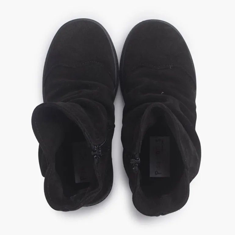 Menina Pisamonas Botas Camurca Efeito Enrugado