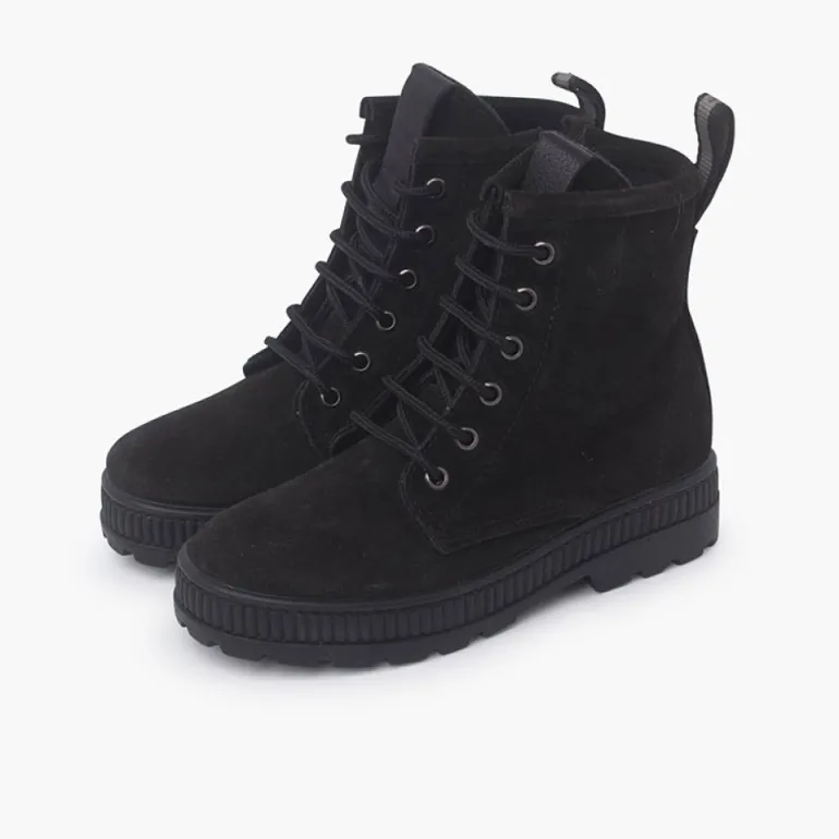Menina Pisamonas Botas Camurca Estilo Militar Criancas
