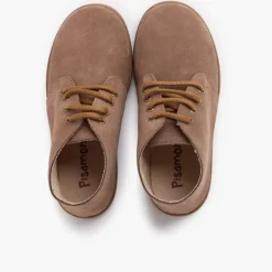 Menina Pisamonas Botas Camurca Estilo Safari Contraste