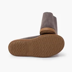 Menina Pisamonas Botas Camurca Estilo Safari Contraste