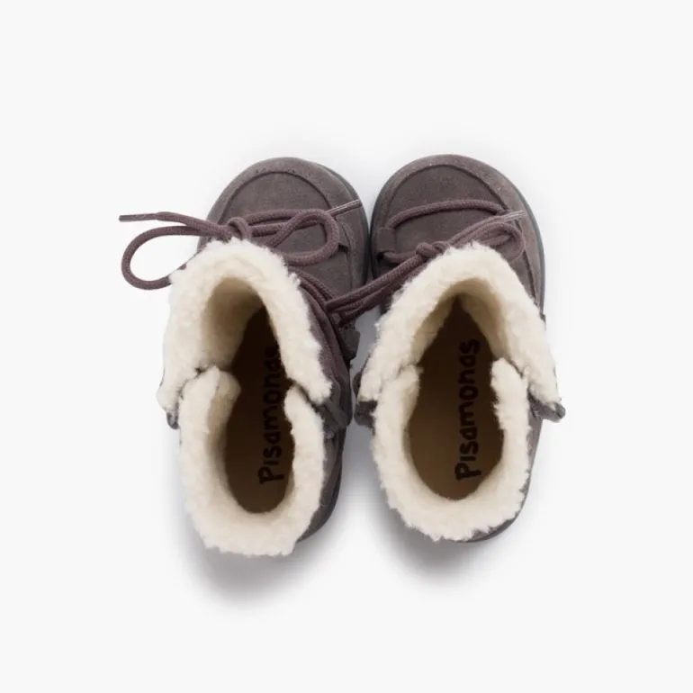 Menina Pisamonas Botas Cano Felpudo Fecho Aderente