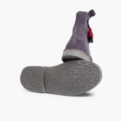 Menina Pisamonas Botas Com Berloques E Fecho-Eclair