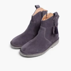 Menina Pisamonas Botas Com Berloques E Fecho-Eclair