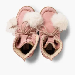 Menina Pisamonas Botas Com Pompons Camurca Menina