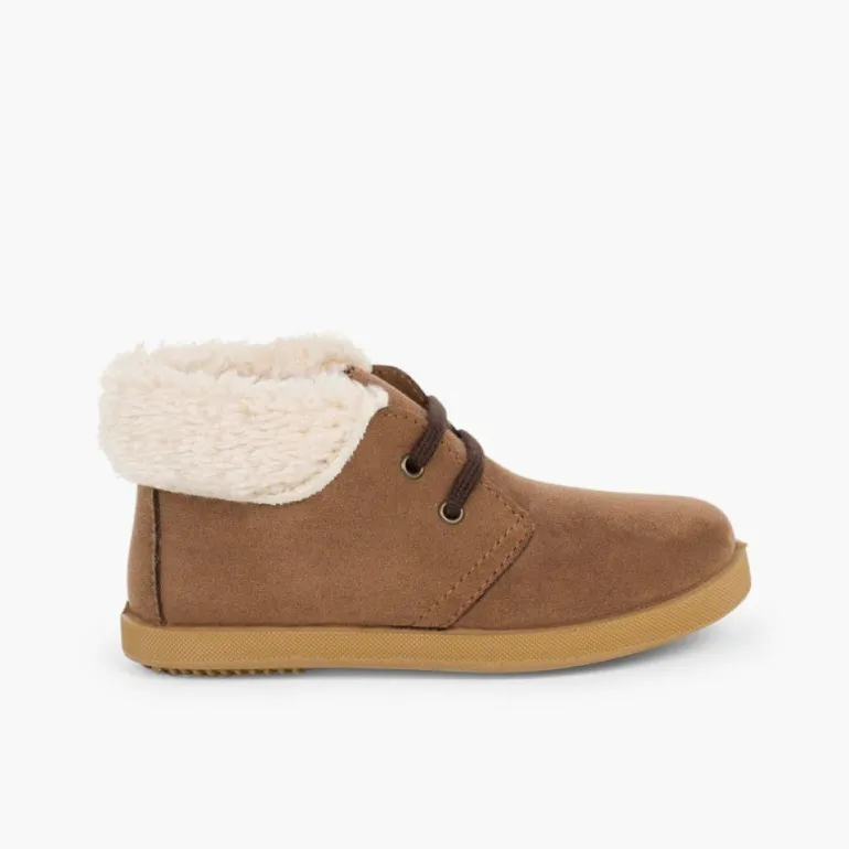 Menino Pisamonas Botas Crianca Rebordo Tipo Pelo