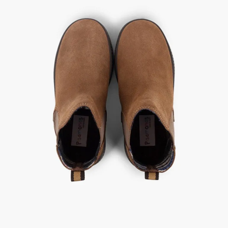 Menina Pisamonas Botas Crianca Sola Track Com Elastico