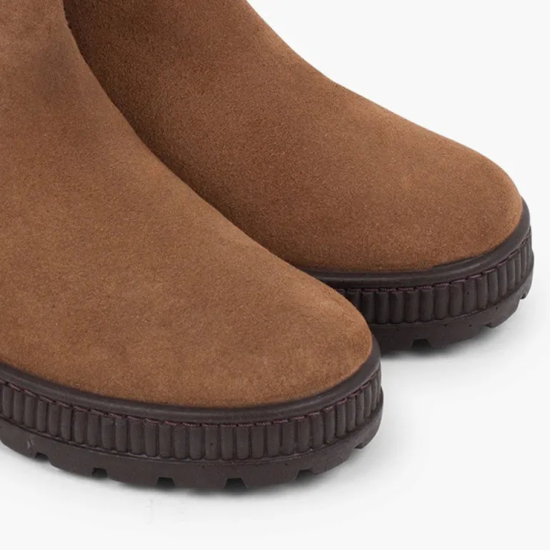 Menina Pisamonas Botas Crianca Sola Track Com Elastico