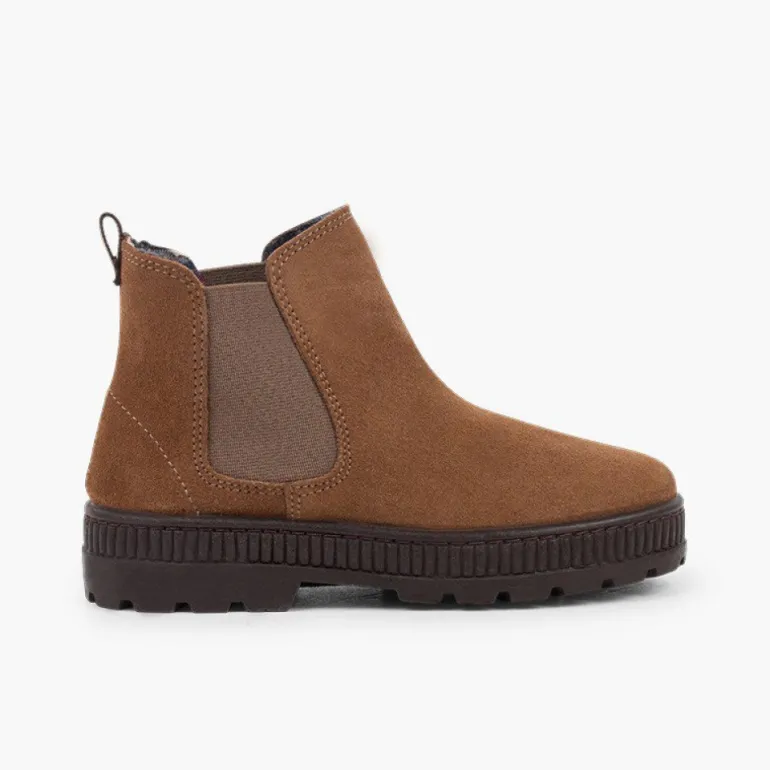 Menina Pisamonas Botas Crianca Sola Track Com Elastico