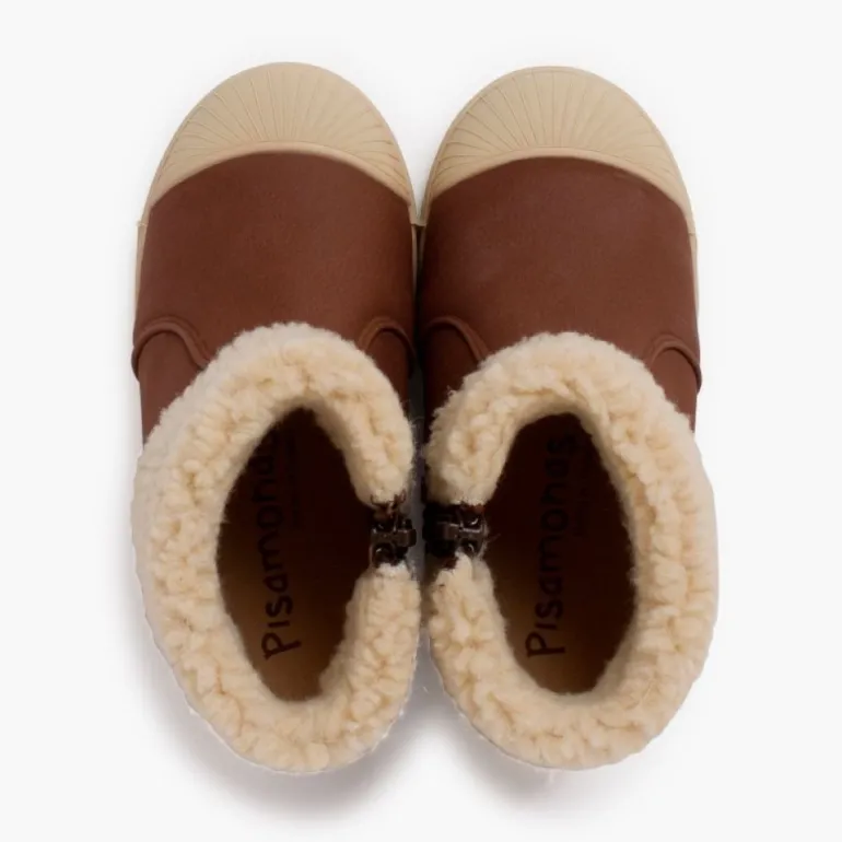 Menina Pisamonas Botas Cuero Vegano Cremallera