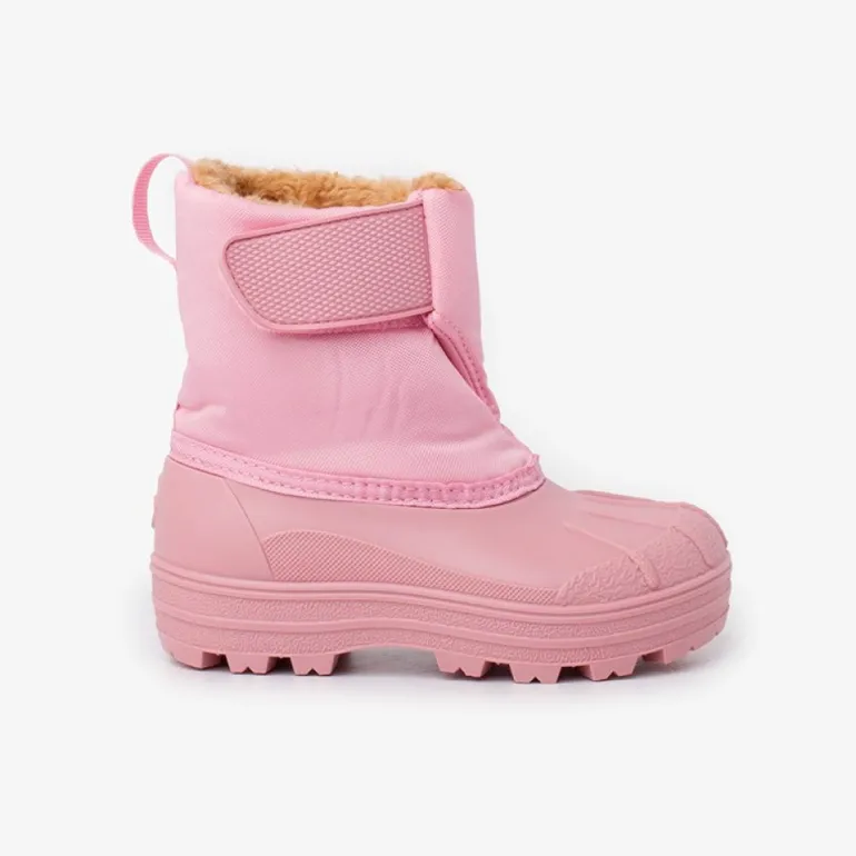 Menina Pisamonas Botas De Neve Forro Felpudo Fecho Aderente