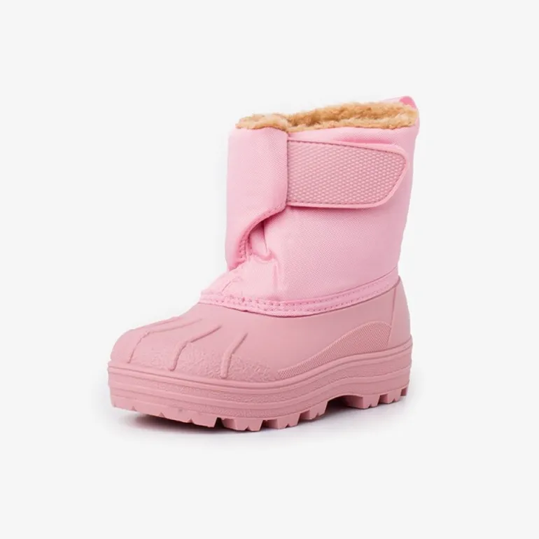 Menina Pisamonas Botas De Neve Forro Felpudo Fecho Aderente